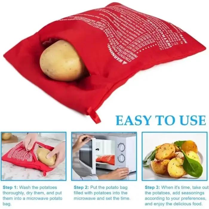 Sac à pommes de terre réutilisable pour micro-ondes
