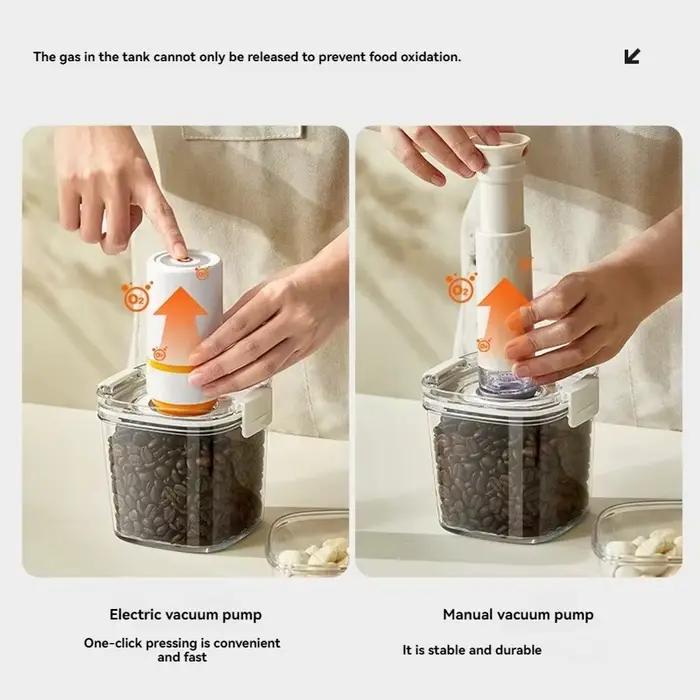 Récipient scellé sous vide pour grains de café électriques