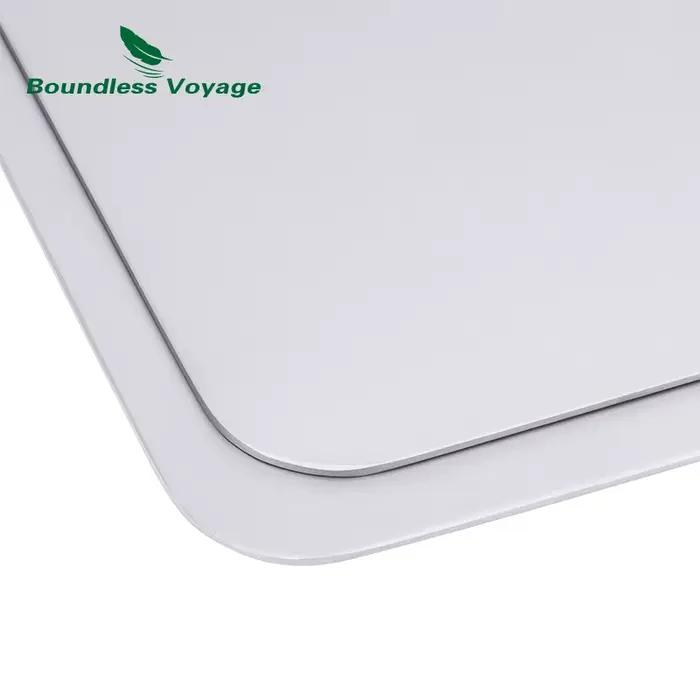 Planche à découper en titane de 1,5 mm, planche à découper ultra fine et légère pour la cuisine, le camping, les voyages, parfaite pour la viande et les légumes