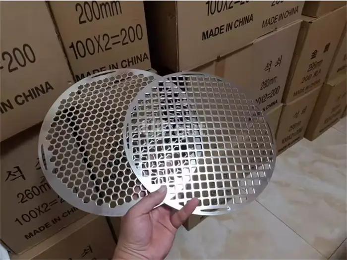 Support de cuisson de refroidissement à trou rond pour Barbecue lisse de 15 à 60cm, feuille de four en fil d'acier inoxydable 304, filet circulaire pour Barbecue, gril de cuisson