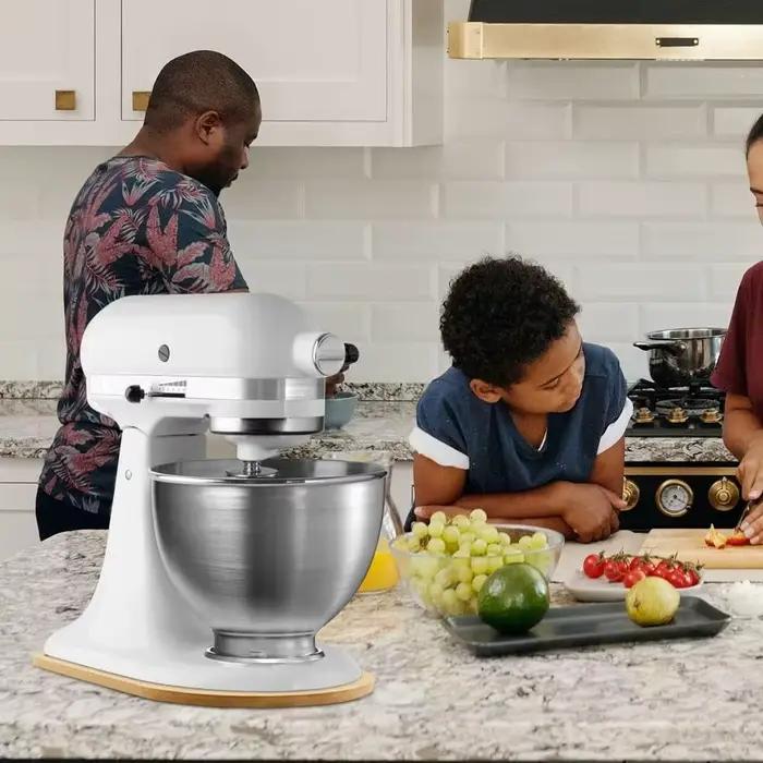 Tapis de déplacement en bambou pour robot culinaire avec 4 glissières