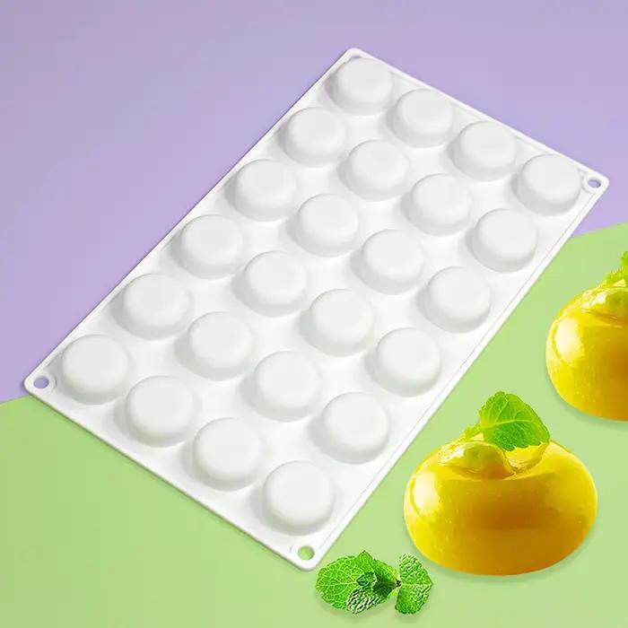 Mousse à gâteau plat et rond en Silicone