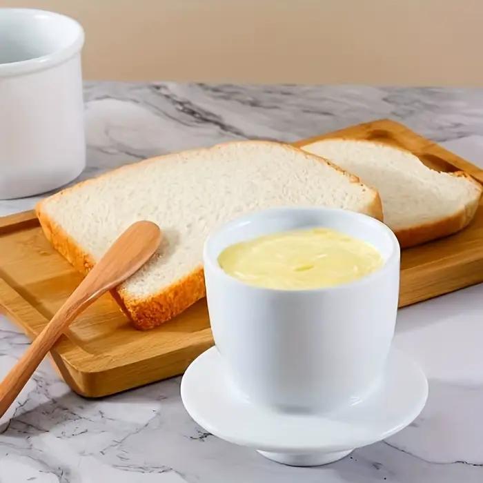 Pot à beurre en céramique avec couvercle, style français, pour beurre à tartiner, à laisser sur le comptoir avec réservoir d'eau intégré pour maintenir la consistance optimale des aliments occasions spéciales