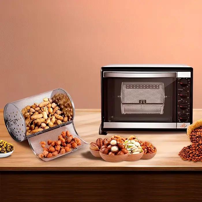 Panier de cuisson rotatif en acier inoxydable pour four