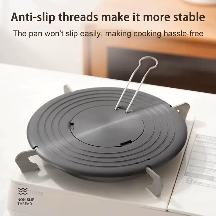 Plaque conductrice de chaleur pour cuisinière à gaz en alliage d'aluminium, 7.08 à 11.8 pouces, poignée amovible, plateau chauffant multifonctionnel