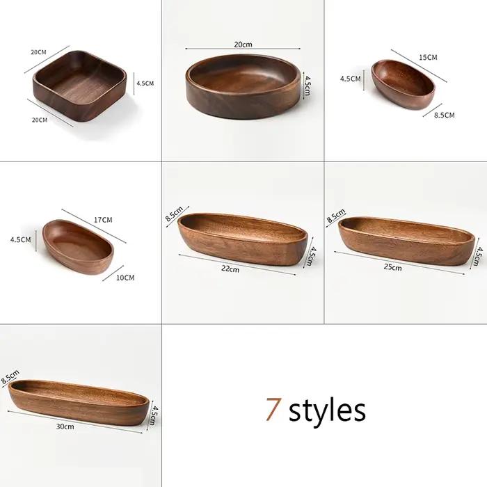 Plateau en bois massif de Style japonais
