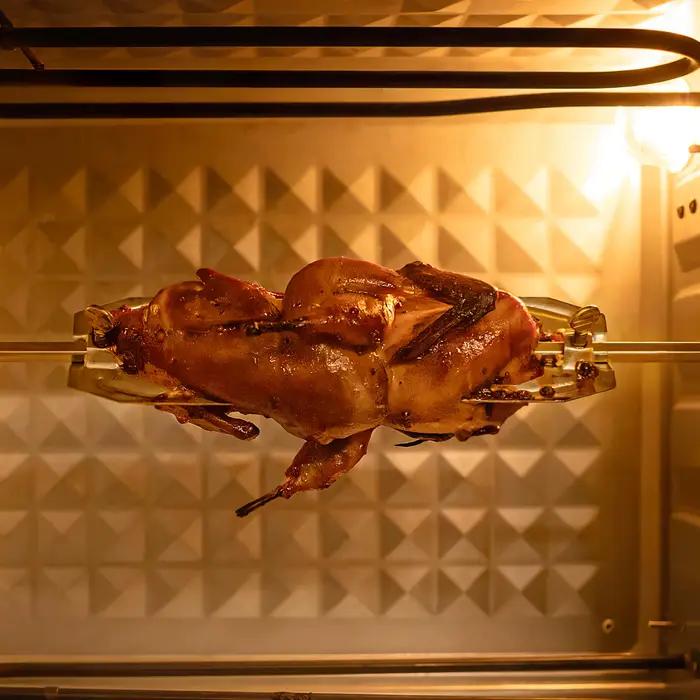 Fourchette en acier inoxydable pour friteuse à air et barbecue, rôtissoire durable pour griller du poulet, du poisson et autres viandes, outil de cuisine polyvalent pour fêtes et soirées familiales