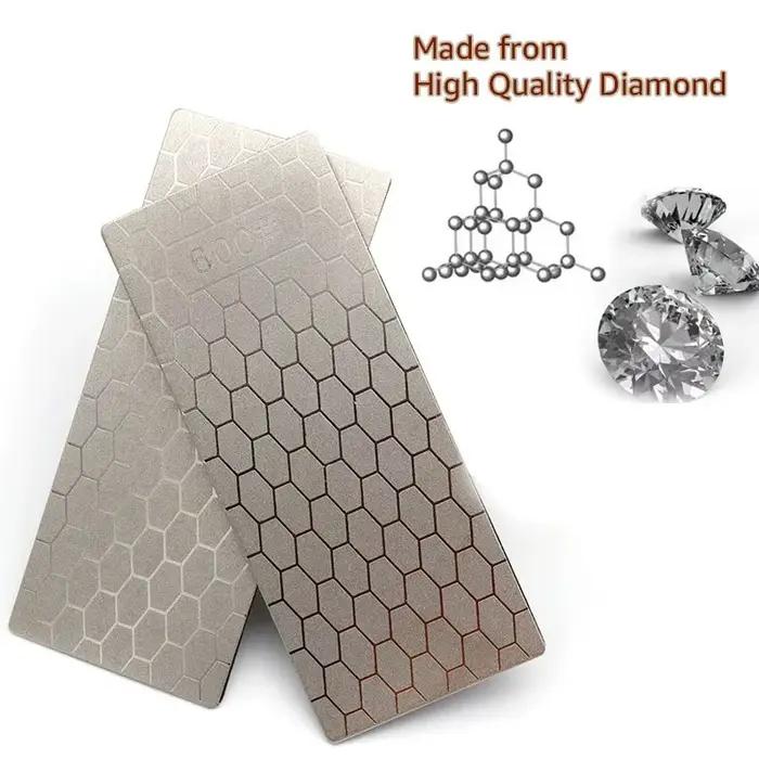 Pierre à aiguiser les couteaux diamantés 600 # 1000 # 800 #
