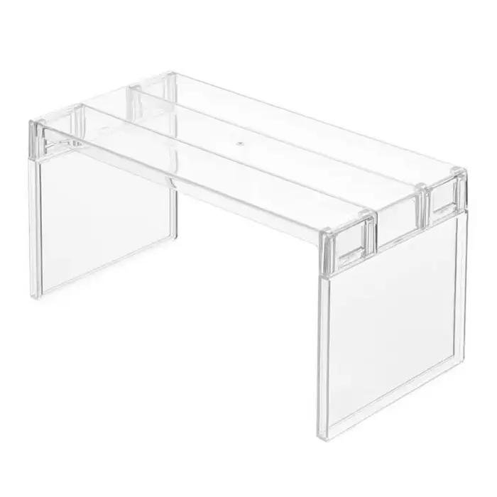 Organiseurs de réfrigérateur, étagères de rangement, séparateurs superposés pour réfrigérateur, étagères transparentes, support de bureau, gain de place, accessoires de cuisine