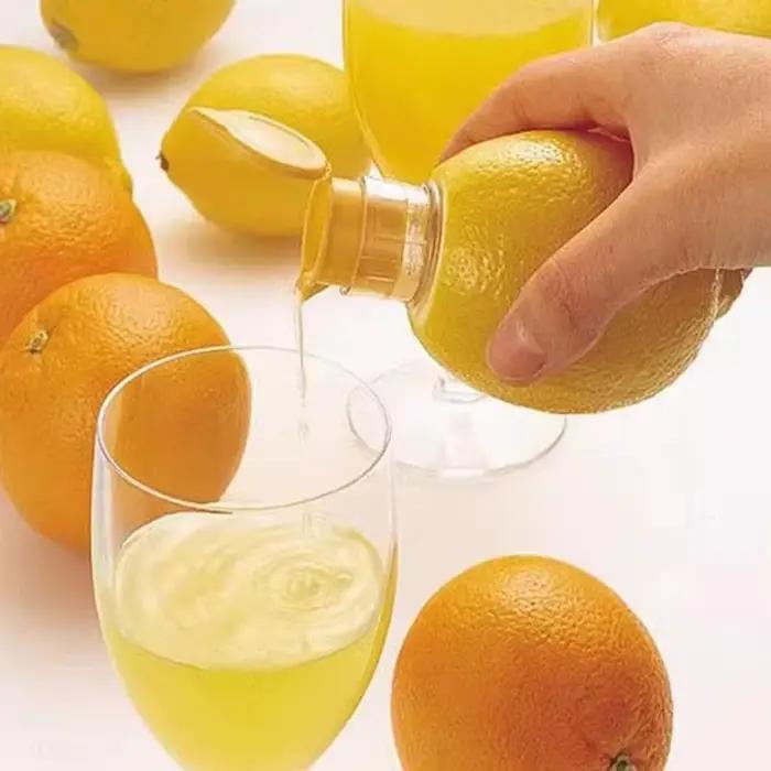 Presse-citron manuelle portable en plastique pour jus d'agrumes frais et écologique pour la maison et les occasions spéciales