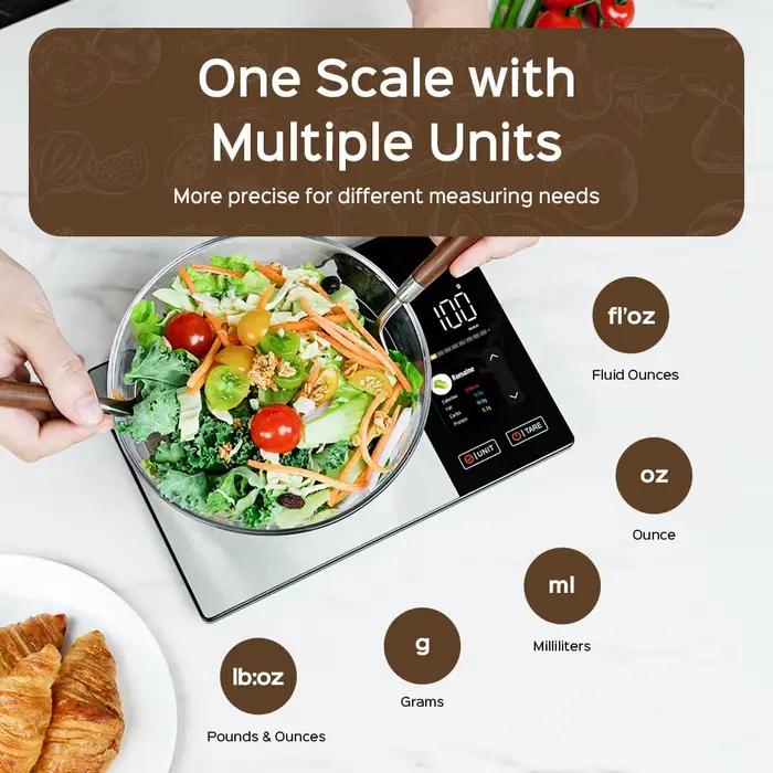 Balance de cuisine intelligente connectée à une application mobile pour le calcul des calories des aliments