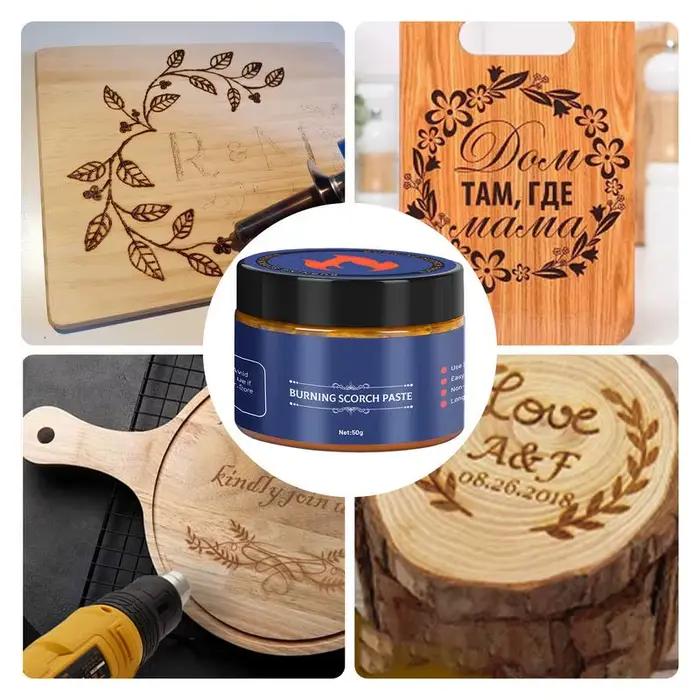 Pâte à bois rouge pour créer des motifs de combustion sur bois et tissu facile à ranger pour les projets de bricolage et les arts-crafts