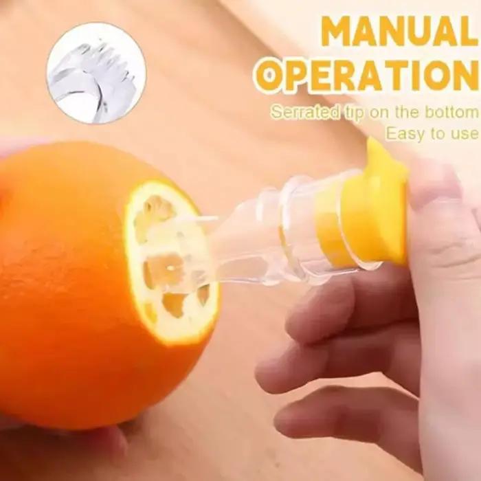 Presse-citron manuelle portable en plastique pour jus d'agrumes frais et écologique pour la maison et les occasions spéciales