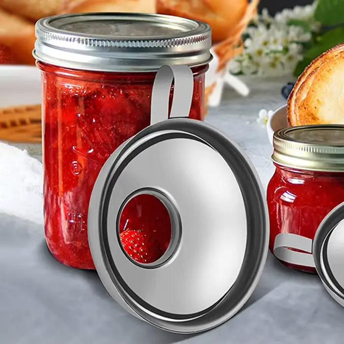 Entonnoir en acier inoxydable à large bouche avec poignée, entonnoir de mise en conserve, lavable au lave-vaisselle, Gadgets de cuisine