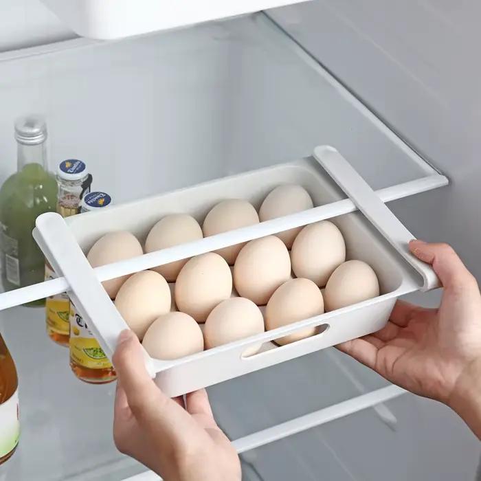 Réfrigérateur créatif, boîte de rangement pour conserver la fraîcheur, tiroir, panier à fruits et œufs, conteneur de stockage des aliments rétractable, organisateur ménager