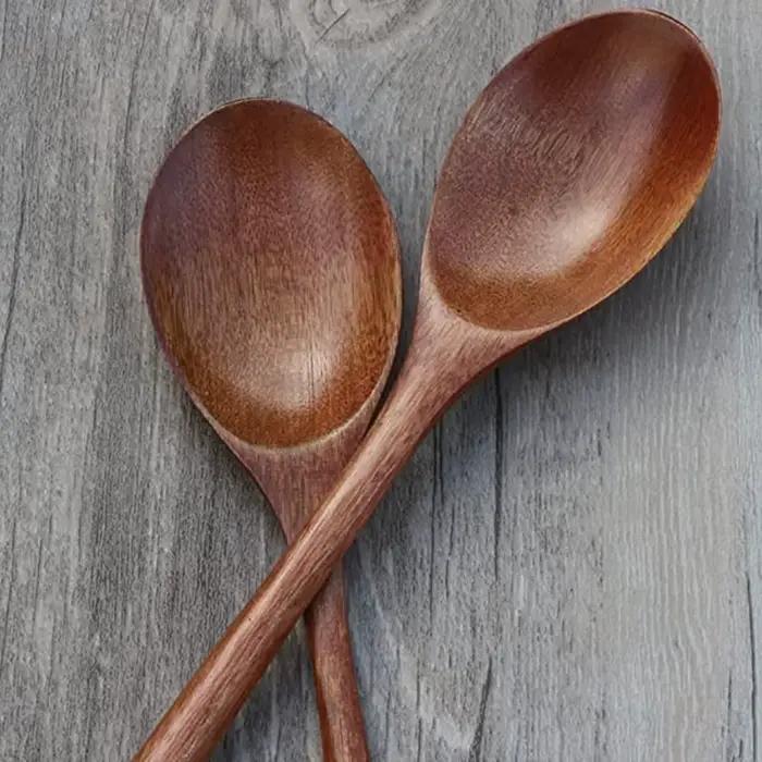 Cuillères à soupe en bois pour manger Assad