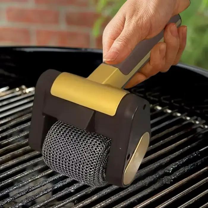 Brosse de nettoyage de gril à rouleau électrique Rechargeable en acier inoxydable