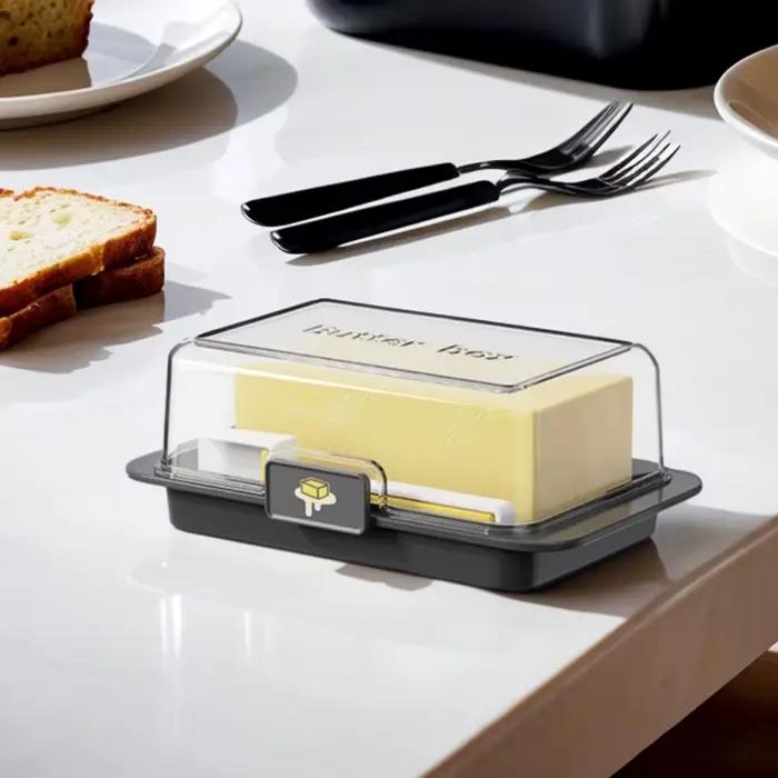 Boîte de rangement de beurre, diviseur de beurre avec couvercle, boîte de rangement de fromage, boîte de rangement de coupe, boîte de beurre de réfrigérateur 1 pièce