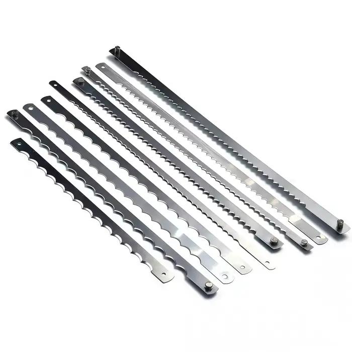 Couteaux de scie dentelés de haute qualité SUS440C, pour pain grillé, lame de coupe ondulée pour Machine à trancher, vente en gros, 30 pièces