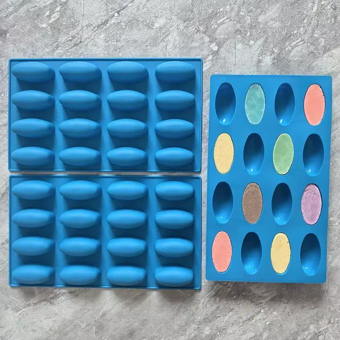 Moule de cuisson créatif en silicone de forme ovale pour gâteau au chocolat bleu ciel adapté au chocolat bonbons gelée et plateau à glace occasions spéciales