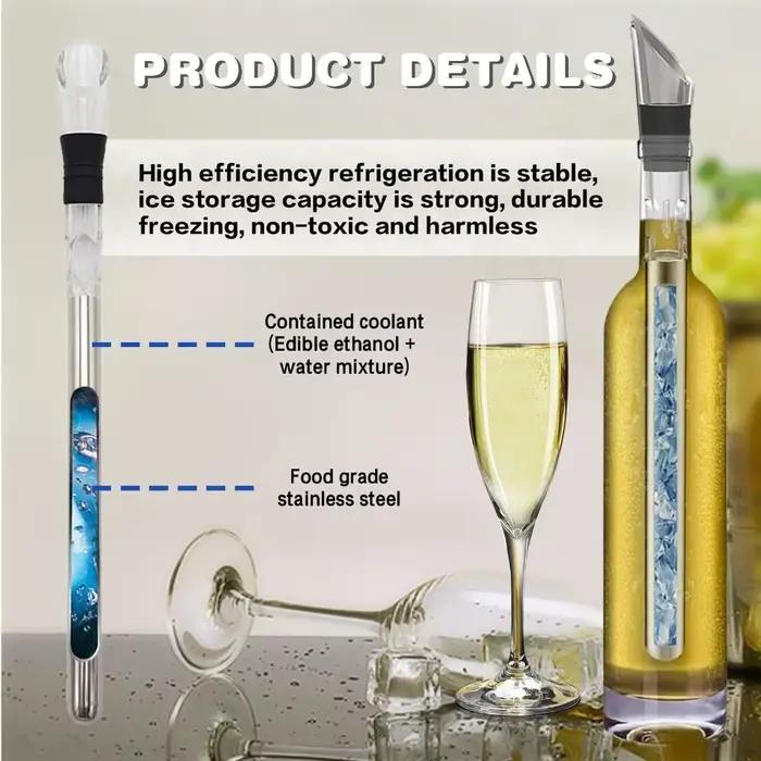 Le bâton de refroidissement du vin en acier inoxydable garde le vin réfrigéré en 15 Minutes