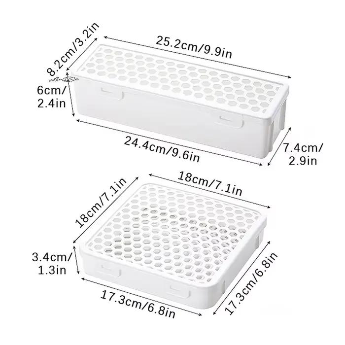 Boîte de nettoyage de vaisselle de lave-vaisselle en plastique avec Cage à baguettes cuillère égouttoir support de rangement-organisateur de cuisine panier de rangement sac