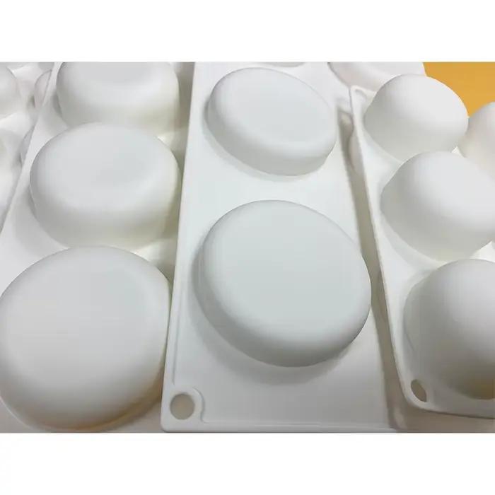 Mousse à gâteau plat et rond en Silicone