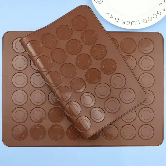 1 moule à macarons DIY à 48 cavités – Créez de friandises délicieuses avec ce tapis de cuisson en silicone résistant aux hautes températures! pour le restaurant