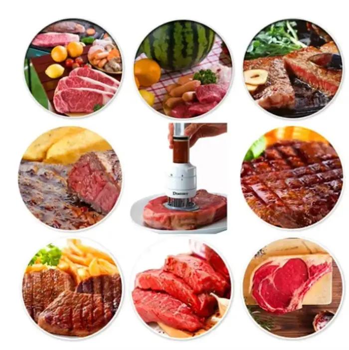 Outil d'attendrisseur de viande et injecteur de marinade pour barbecues et cuisine à domicile occasions spéciales pour viandes et volailles