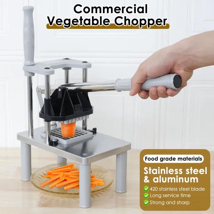 Coupe-frites en acier inoxydable, hachoir Commercial pour légumes et fruits, coupe-aliments manuel avec 4 lames de rechange, Gadgets de cuisine