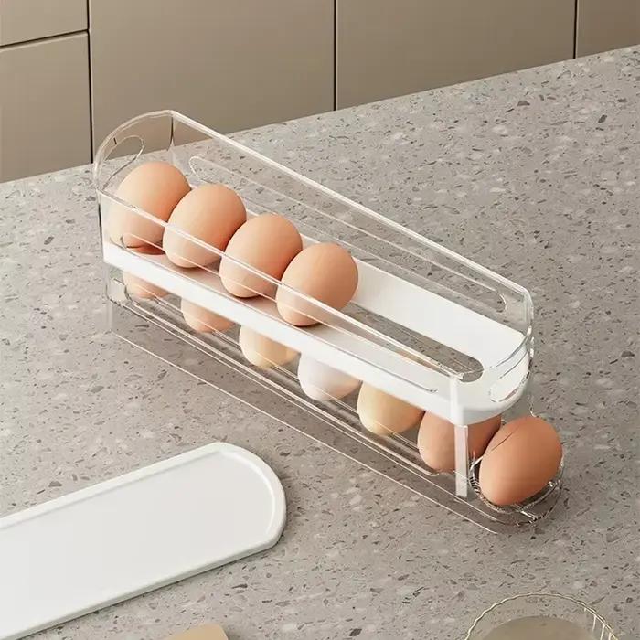 Boîte de rangement d'œufs de réfrigérateur bicouche