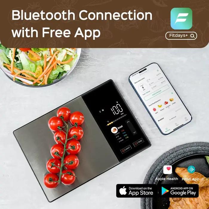 Balance de cuisine intelligente connectée à une application mobile pour le calcul des calories des aliments