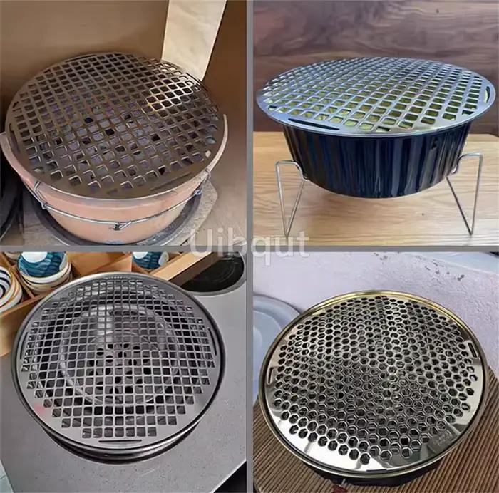 Support de cuisson de refroidissement à trou rond pour Barbecue lisse de 15 à 60cm, feuille de four en fil d'acier inoxydable 304, filet circulaire pour Barbecue, gril de cuisson