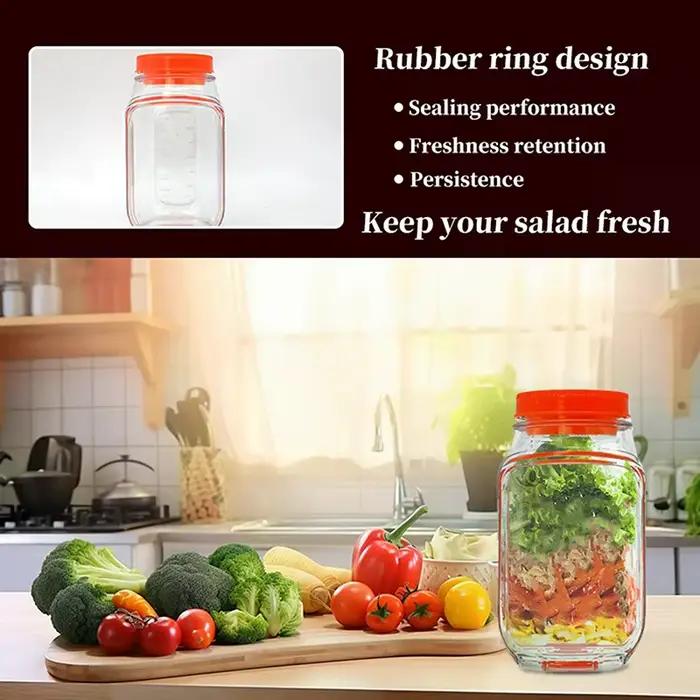 Pot à salade étanche, Portable avec couvercle