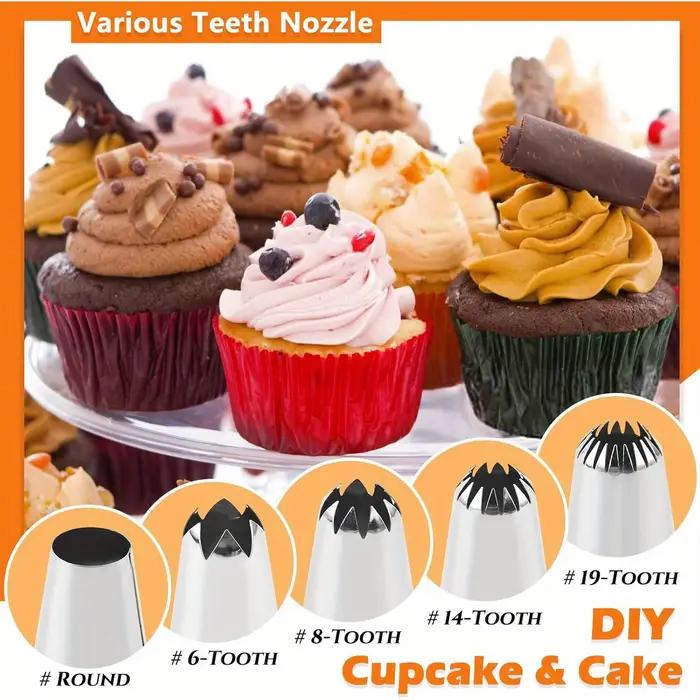 Ensemble de grandes embouts de tuyauterie en acier inoxydable pour la décoration de gâteaux et pâte à pâtisserie réutilisable pour des créations artistiques chez soi