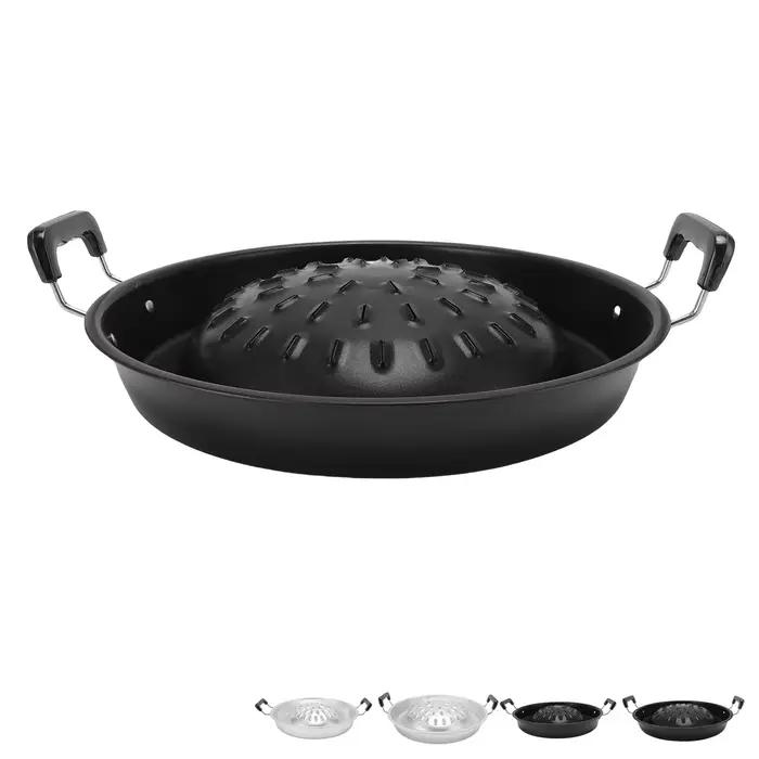 Poêle à barbecue thaïlandaise 2 en 1 antiadhésive pour barbecue extérieur et cuisinière intérieure grillage et mijotage aluminium durable polyvalente