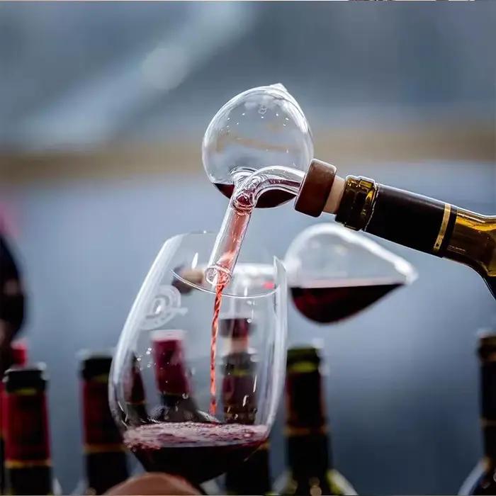JUSTINLAU Aérateur de vin créatif en verre borosilicate