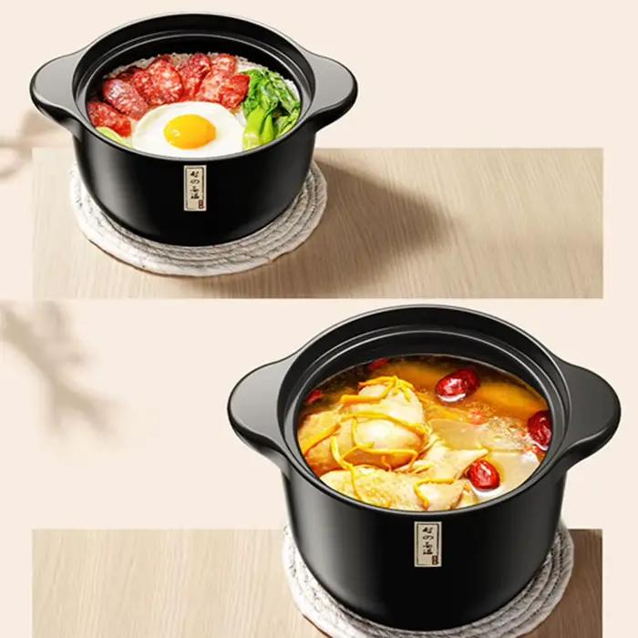 Casserole en céramique 2,5 litres pour ragoût, résistante aux hautes températures, design élégant pour cuisine, blanc jaune rouge pour occassions spéciales