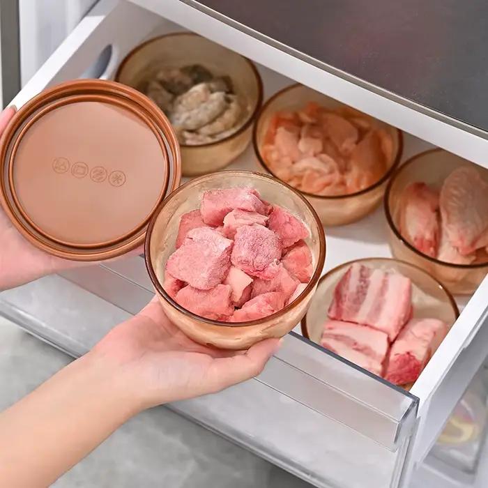 Boîte de Conservation de la Viande en Verre Borosilicate