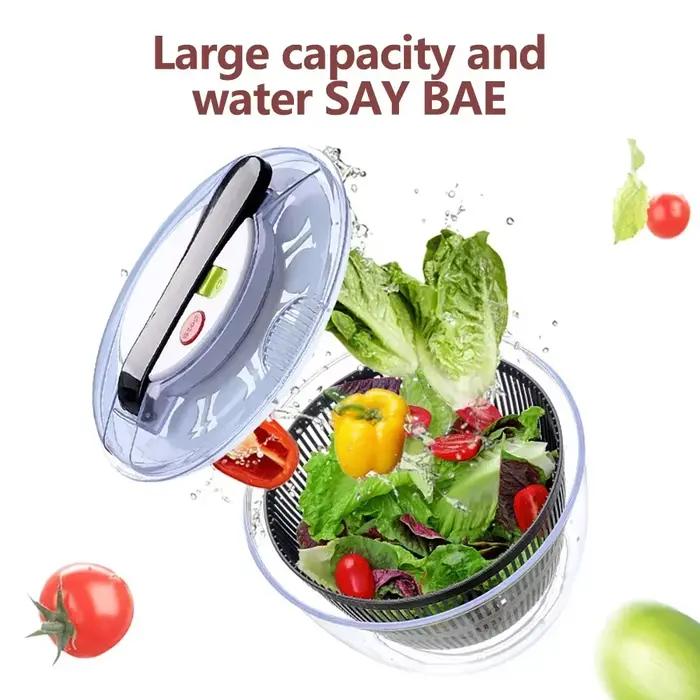 Essoreuse à salade de légumes, déshydrateur de feuilles de laitue, lave-légumes multifonctionnel, mélangeur de légumes et de salade
