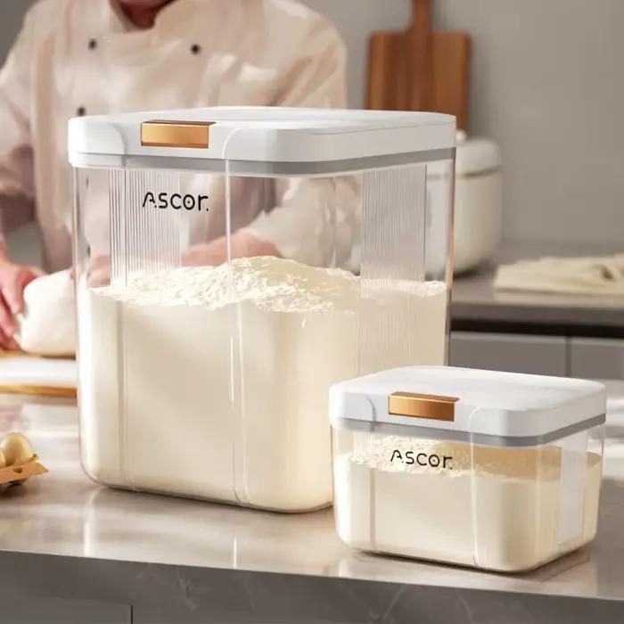 Réservoir de stockage de farine, qualité alimentaire domestique, nouilles de grains de riz scellées, stockage de grande capacité, résistant aux insectes et à l'humidité