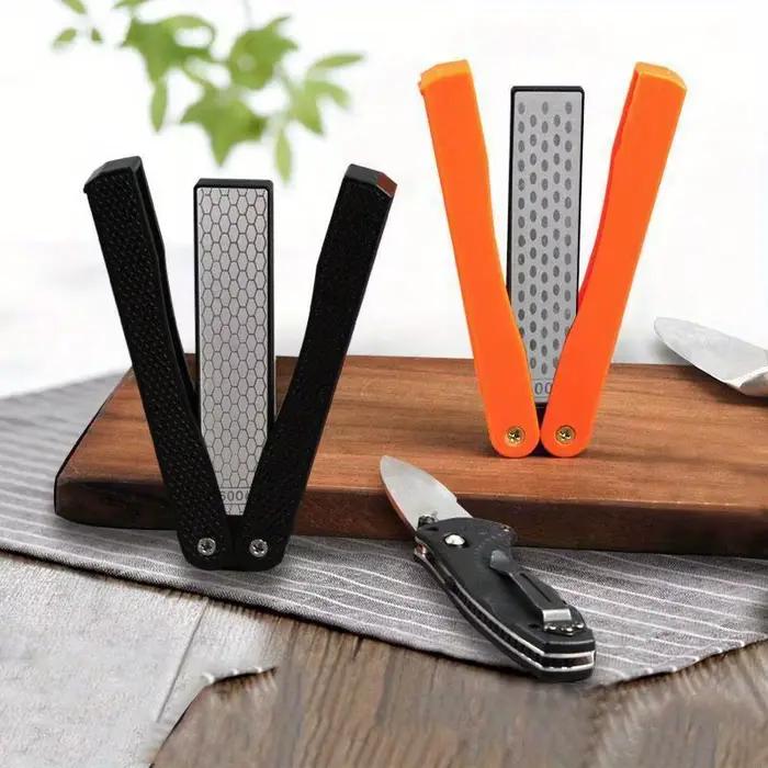 Aiguiseur de couteaux pliable double face