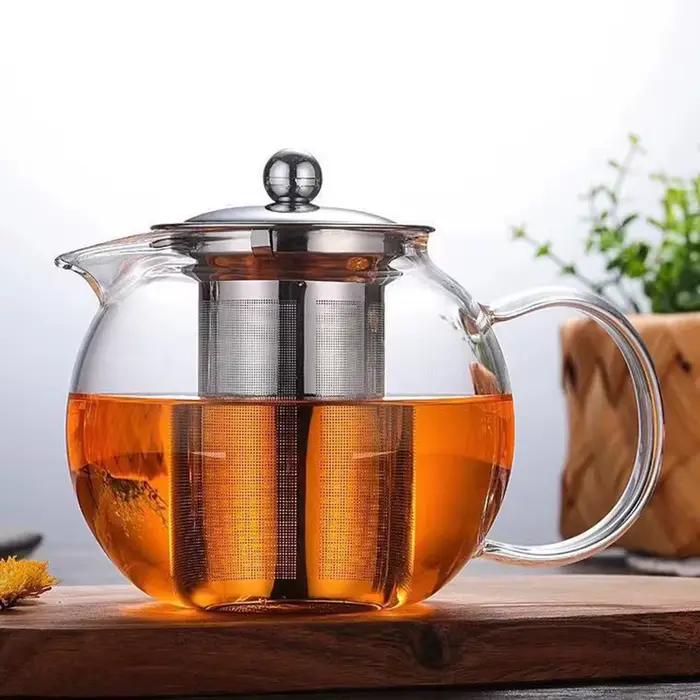 Théière en verre, 650/950/1300 ml pour thé en vrac