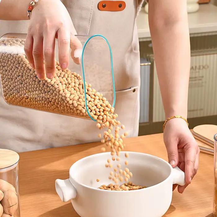 Couvercle en bois, boîte hermétique en plastique