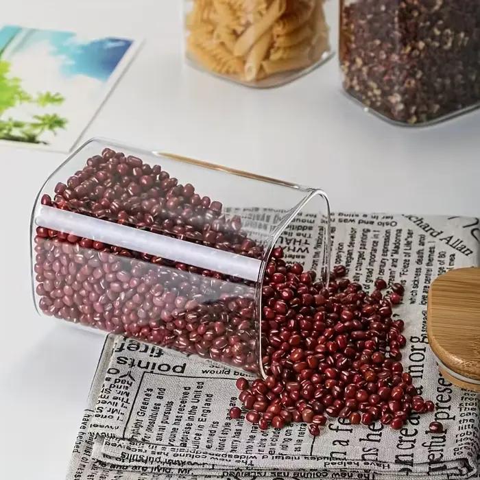 1/2/4/8 pièces, pots en verre de 10oz avec couvercles hermétiques, pots de bonbons, récipients de stockage des aliments avec couvercles en bambou, pots transparents