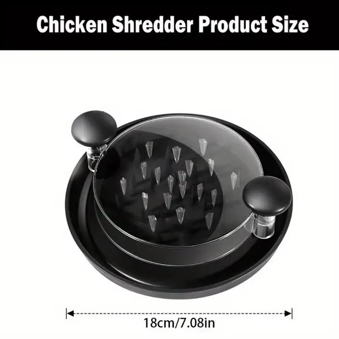 5PCS Hachoir à poulet amélioré avec couvercle transparent : Grand outil rotatif antidérapant pour hacher