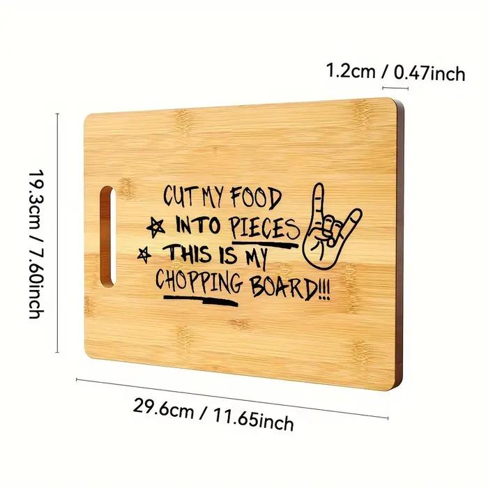 Planche à découper en bambou gravée au laser pour cuisine drôle et amusante occassions familiales et cadeaux de noel