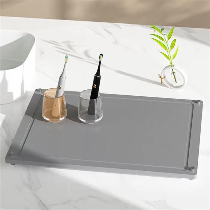 Tapis de Vaisselle Absorbant en Diatomées Boue Élégant pour Cuisine Usage Polyvalent Occasionnellement Offrir