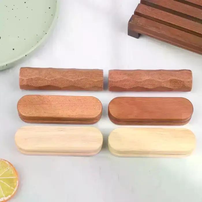 Ensemble de 2 poêles de gril Anti-brûlure avec manche en bois de Sapele pour la cuisson de Sauce et de Sauté - Accessoire d'ustensiles de cuisine