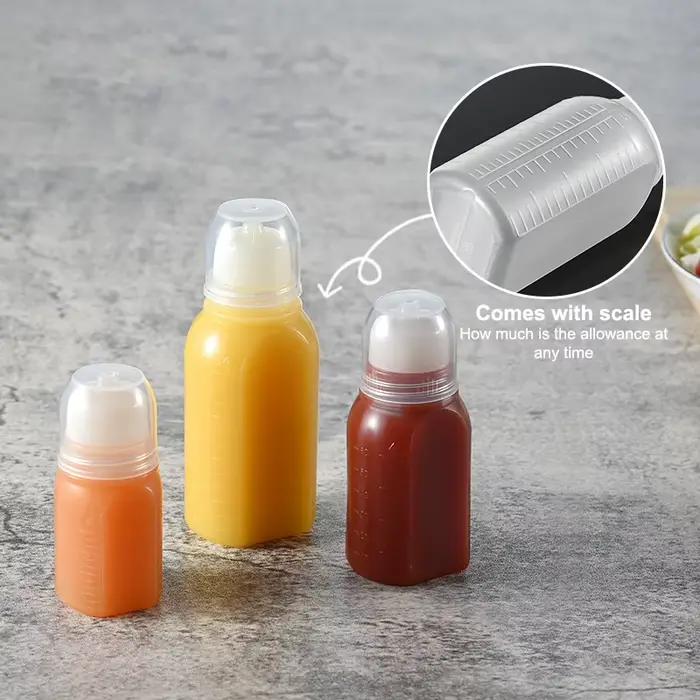 30/60/100ml miel moutarde salade Dressing Sauce Bento conteneur cuisine Mini bouteilles à presser Ketchup Condiment